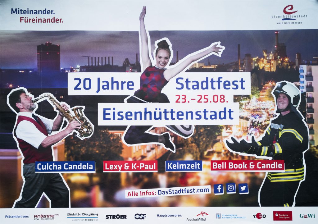 Stadtfest 2019 in Eisenhuettenstadt Werbeplakat